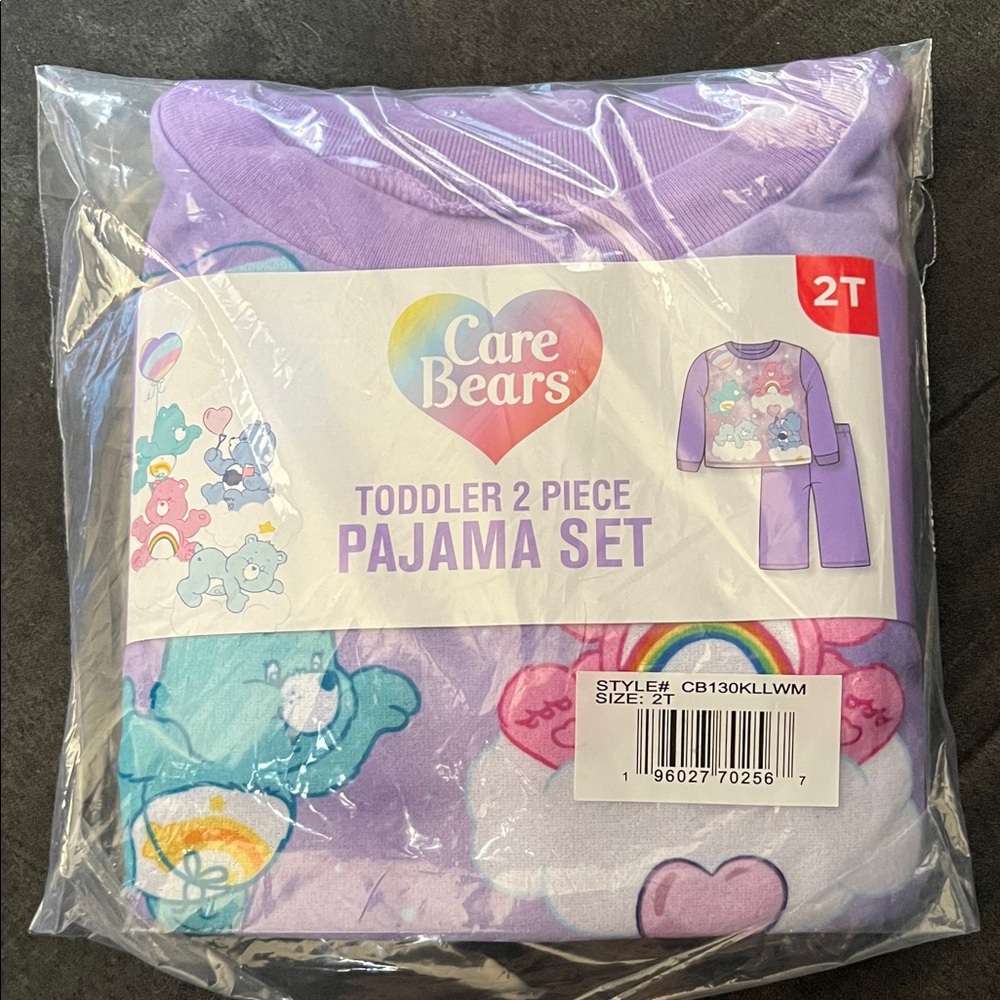 Care Bears Kids Pajama Set - Lavender and Blue size 2T